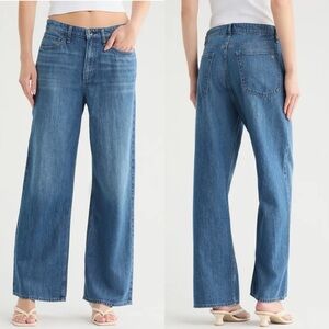 Rag & Bone Lori Full Length Wide Leg Jeans Blue Audubon Size 30 $258